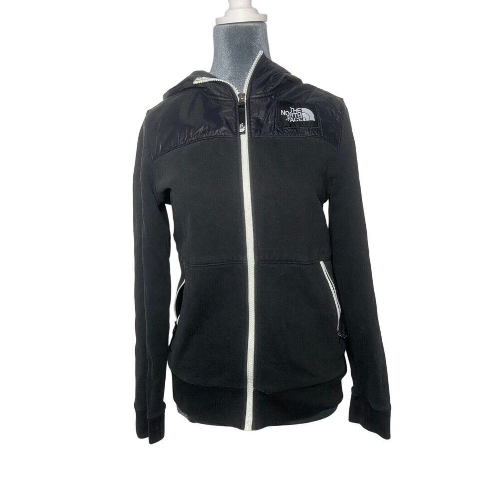 The North Face Full Zip Long Sleeve Outdoor OSO Hoodie Girls XLarge Black TNF
